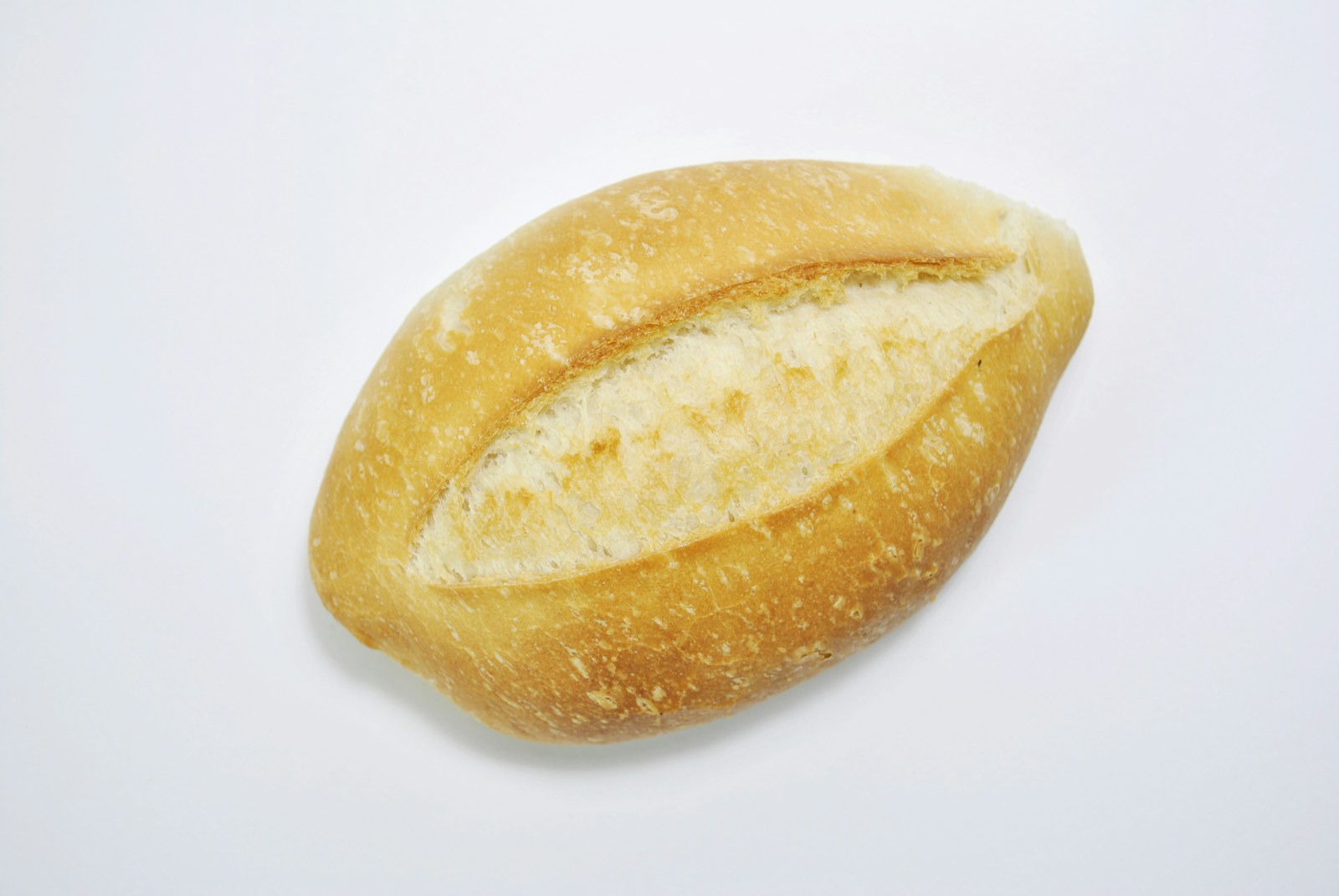 A single plain white sandwich roll